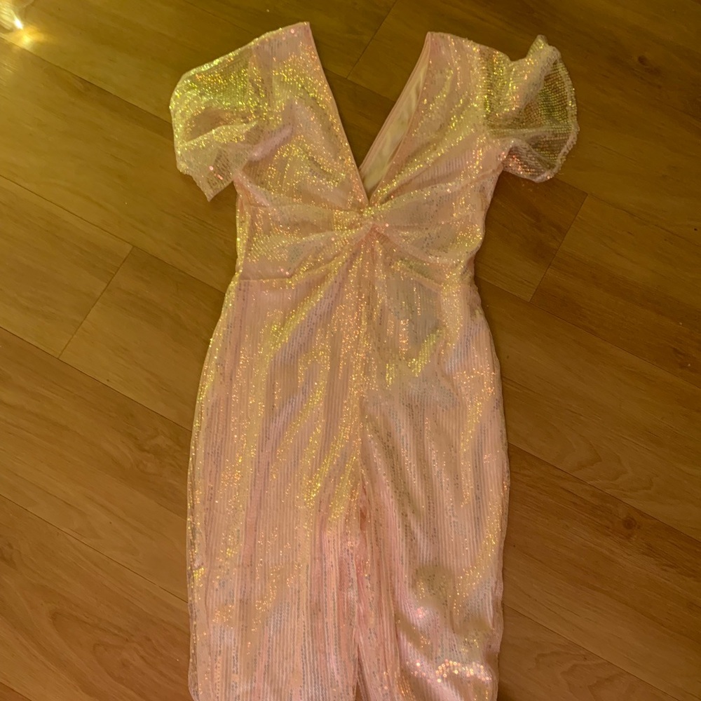 NastyGal sequin wide leg jumpsuit